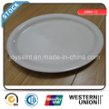 Cerâmica Branca Simples 13 ′ ′ Peixe Plate Stock